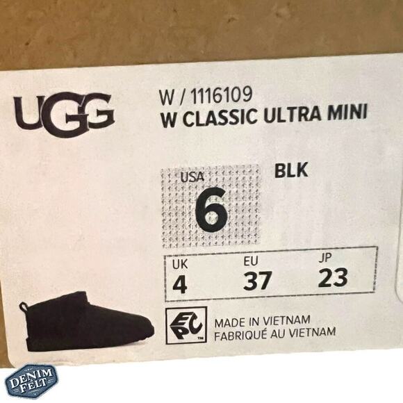 UGG® Womems Black Classic Ultra Mini Snow/Winter Boots | NEW/ NIB!! - Picture 15 of 16
